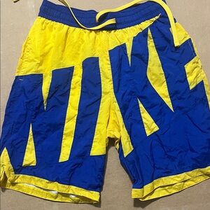 Nike Men's Athletic Shorts in Blue and Yellow